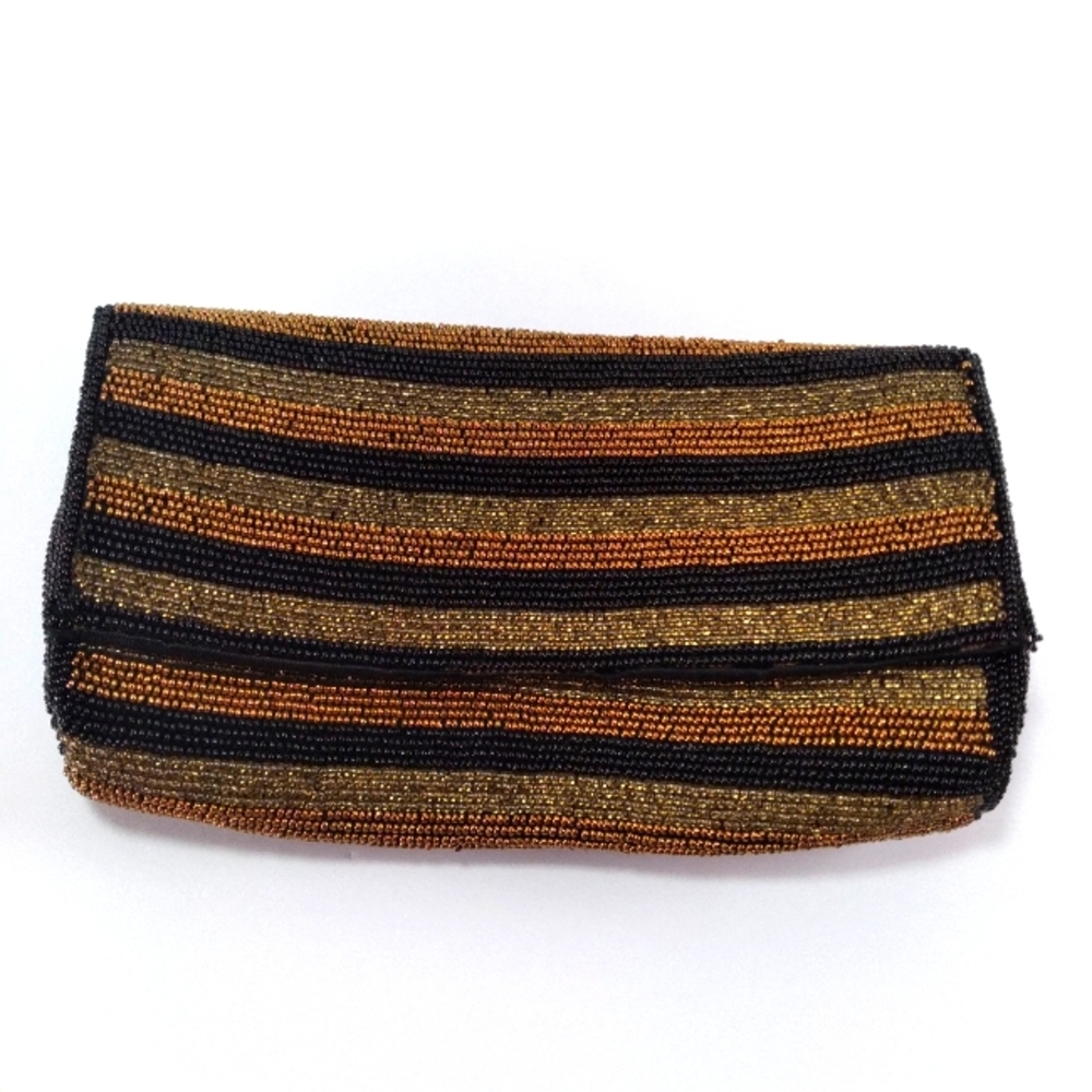 Vintage Handmade Fully Beaded (Glass Beads?)Clutch Wallet by Genie